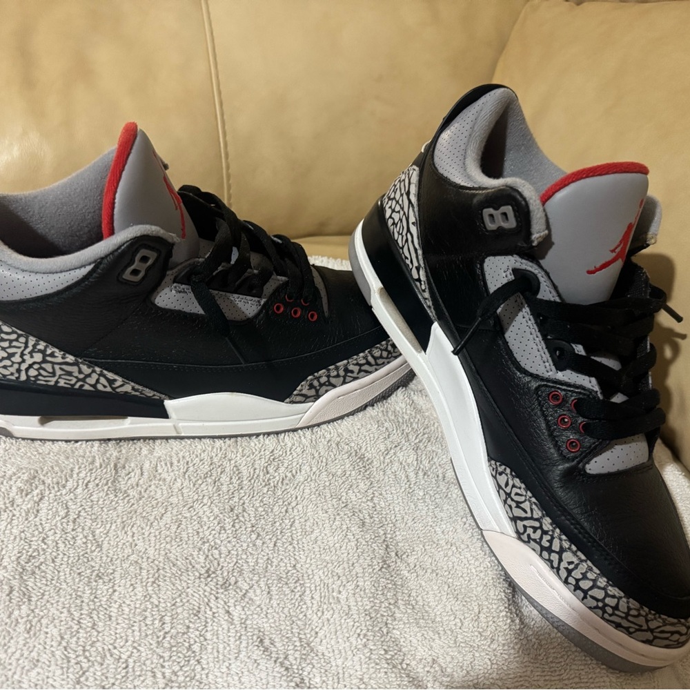 Og’s Jordan 3 Black and Gray Concrete Athletic Shoes